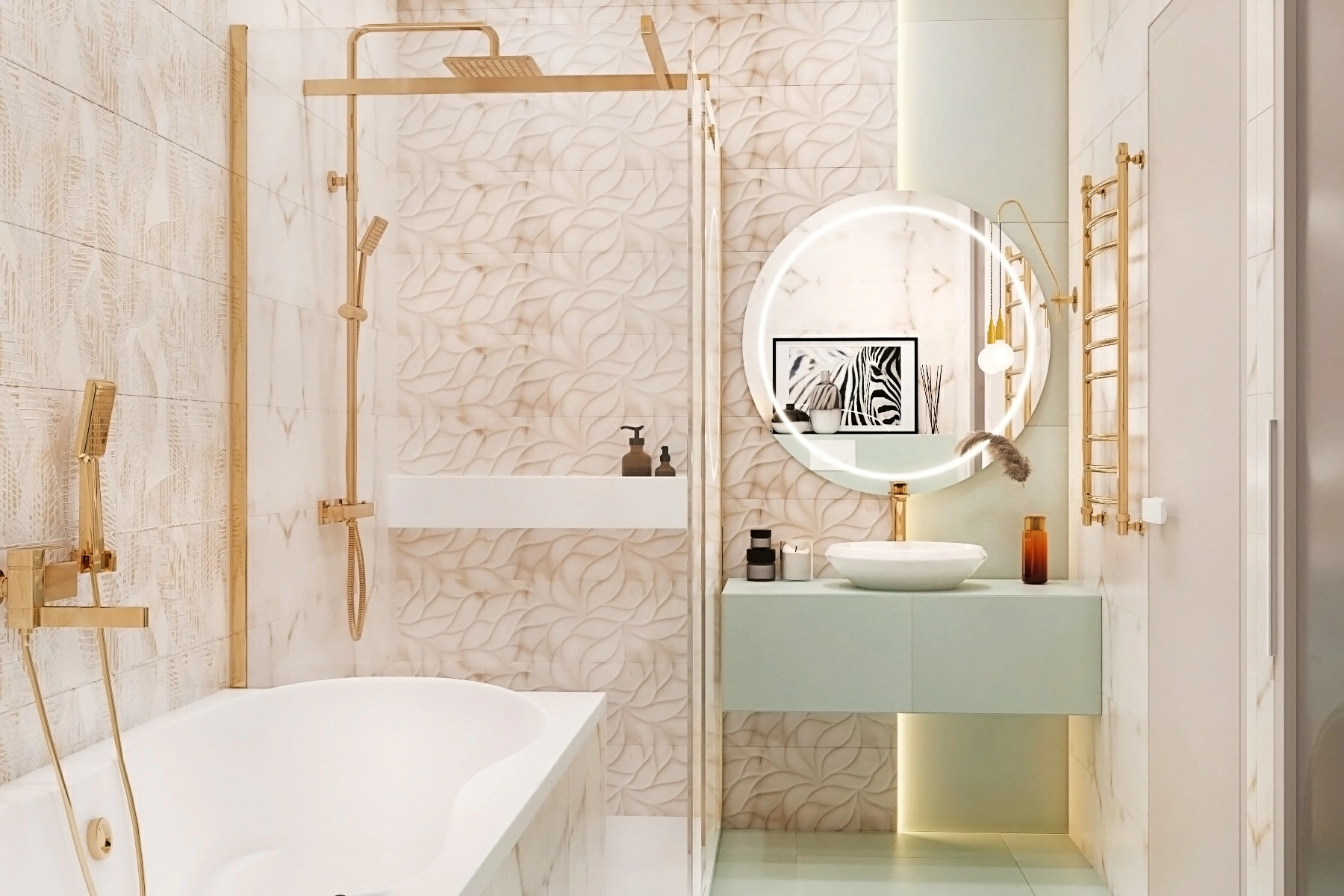 Rosa Portogallo - Ванная, совмещенная с туалетом